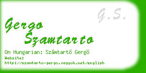 gergo szamtarto business card
